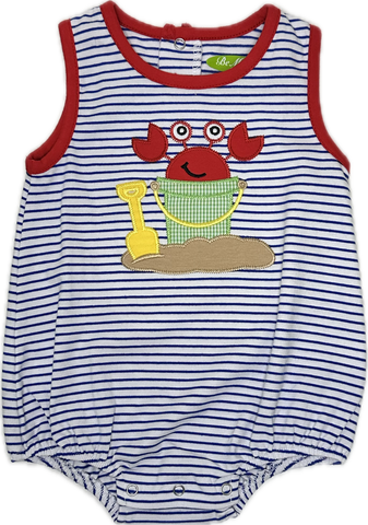 Applique Crab in a Bucket Boy's Shorts Set - 19S24