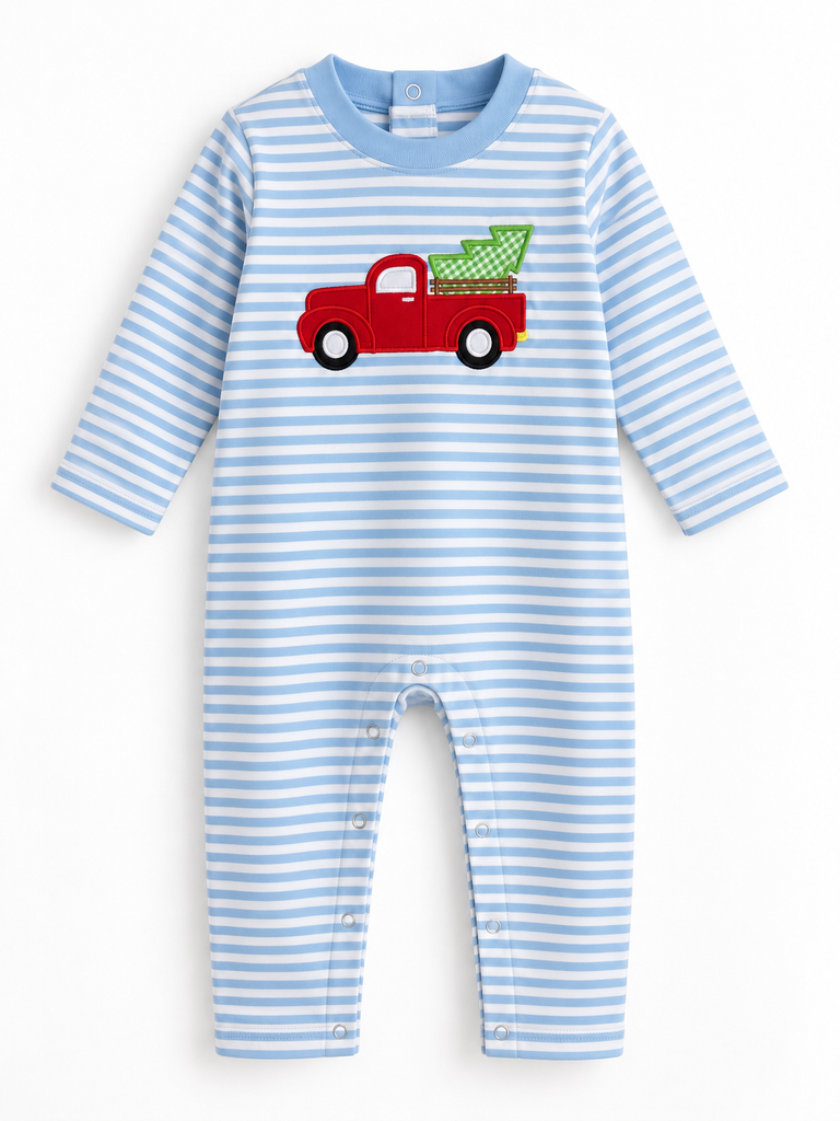 Applique Christmas Tree Truck Boy