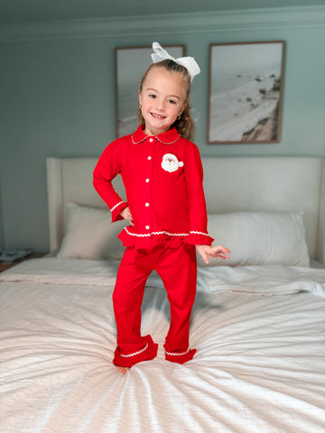 Red and White Stripes Girl's 2 Piece Loungewear